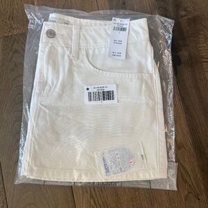 Hollister white denim skirt size 2